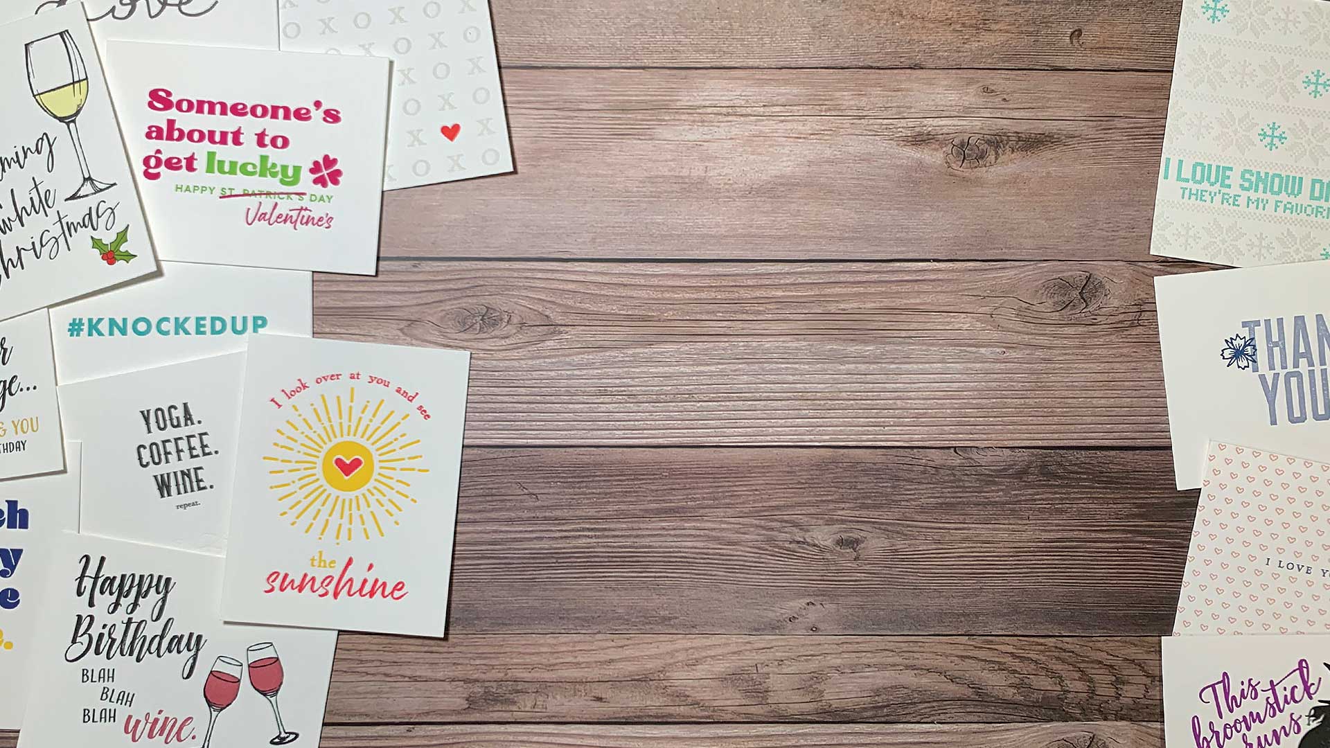 Letterpress greeting cards, funny birthday cards, thank you notes, holiday and Christmas cards, Bend, Oregon