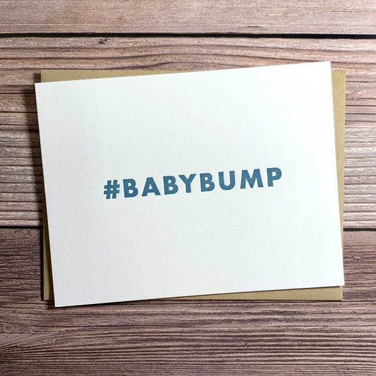 Baby Bump Expecting Mom Card, Letterpress printed, includes envelope