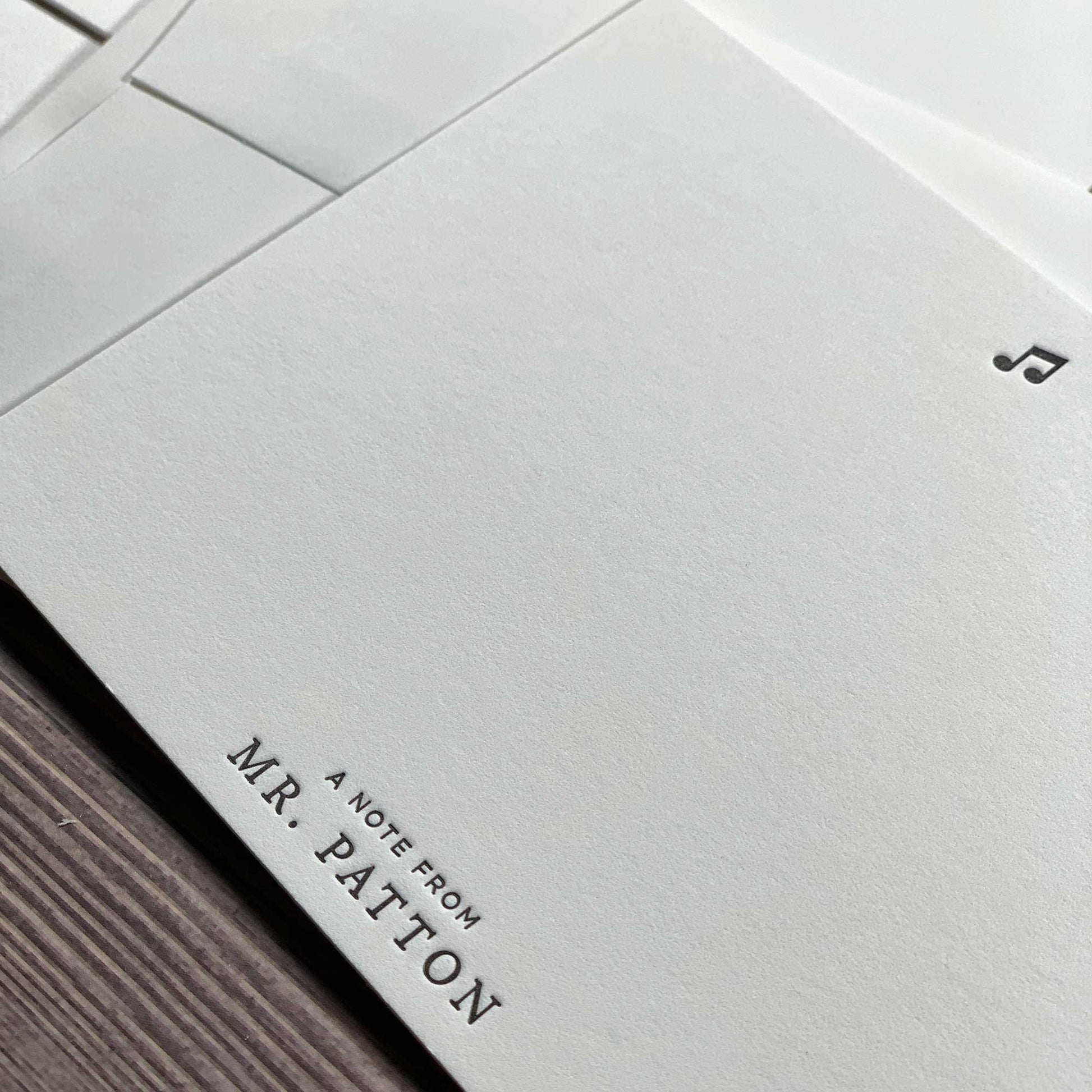 Example of Custom Letterpress Stationery, Personalized Note Cards, Letterpress printed, includes envelopes