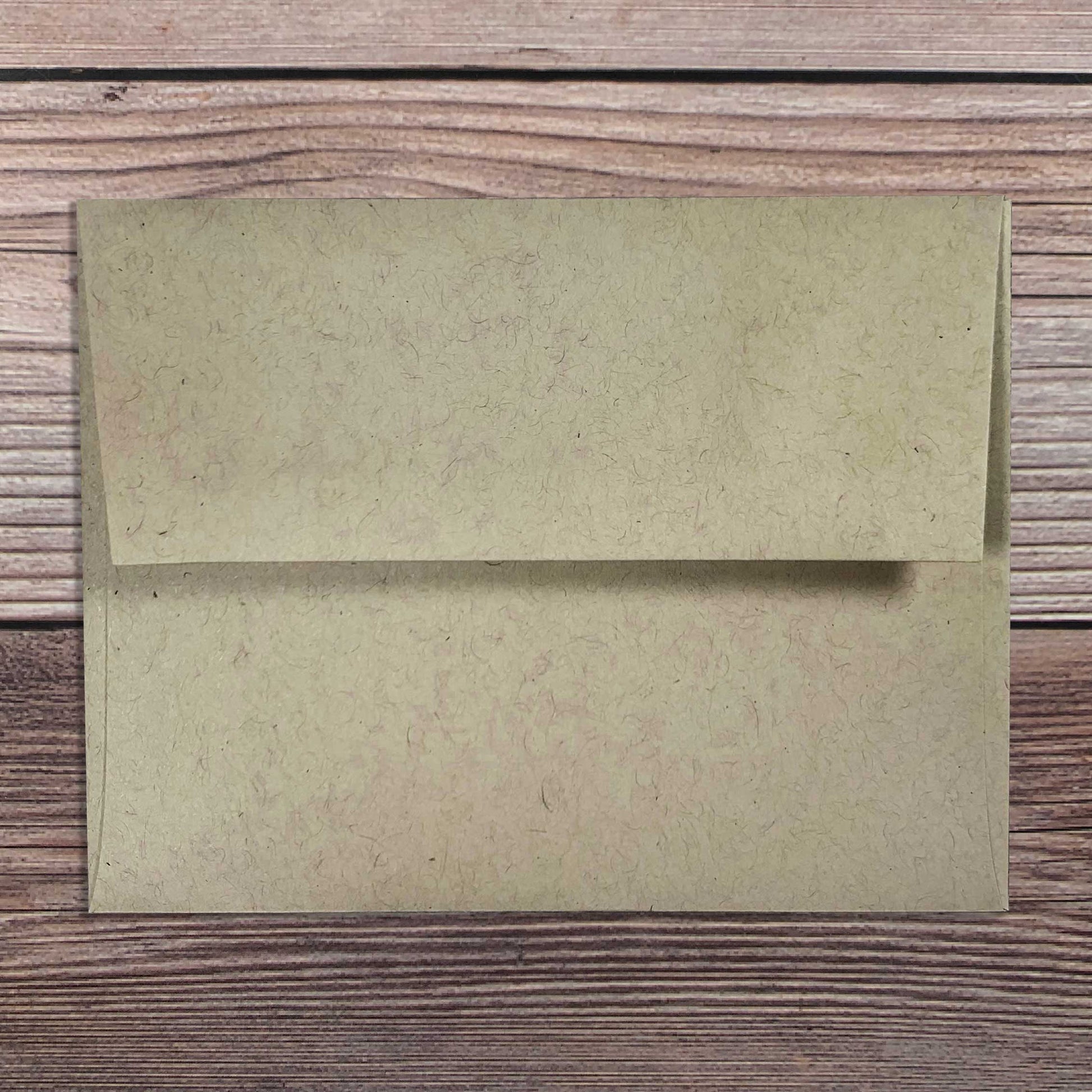 Greeting Card envelope, kraft color, square flap, included with letterpress baby card.