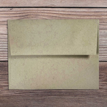 Greeting Card envelope, kraft color, square flap, included with letterpress encouragement card.