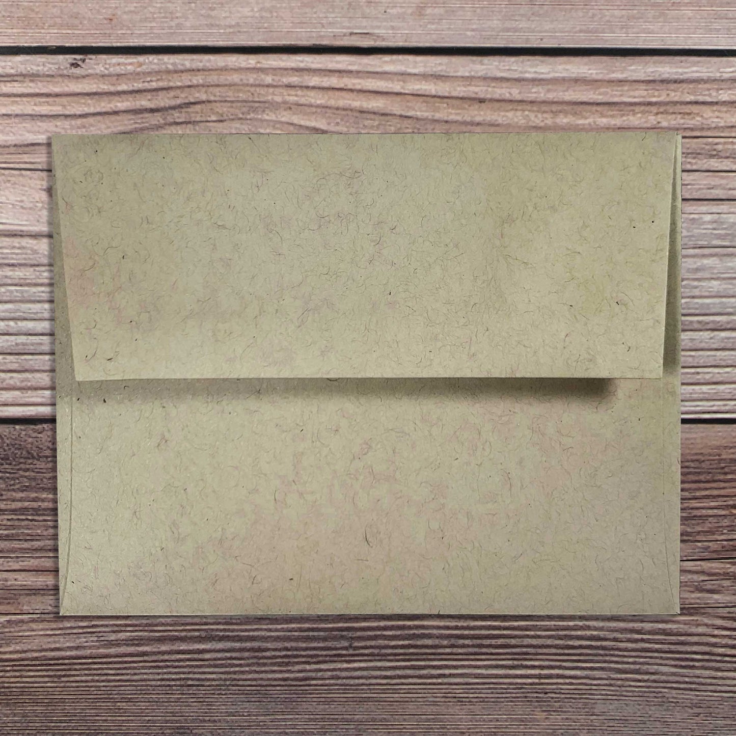 Note Card envelope, kraft color, square flap, included with letterpress note card.