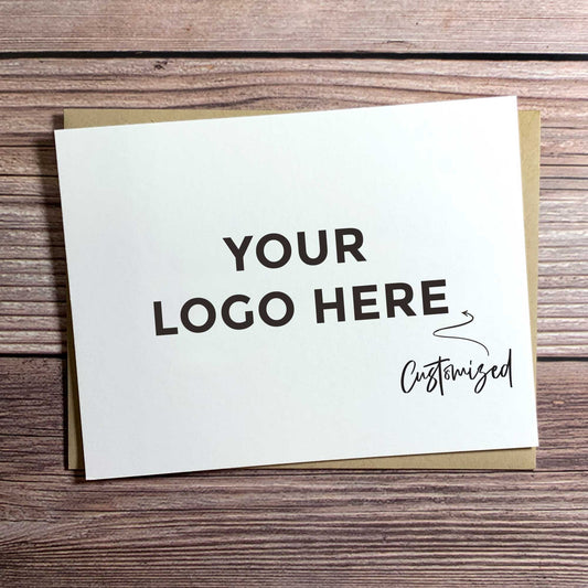 Custom letterpress greeting Card, Add your logo or design, Letterpress printed, includes envelopes