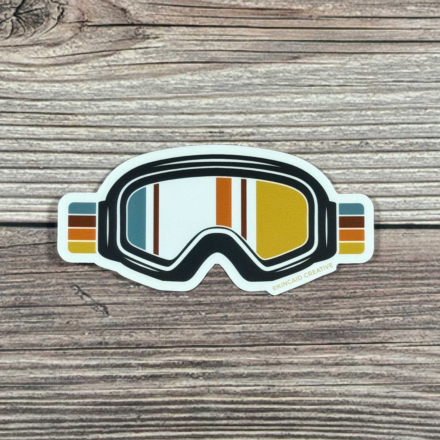 This vintage-style Ski Goggles sticker is perfect for skiers and snowboarders! Made from durable waterproof vinyl, it’s ideal for helmets, snowboards, water bottles, or laptops. A great stocking stuffer or ski gift. Waterbottle Sticker collection.