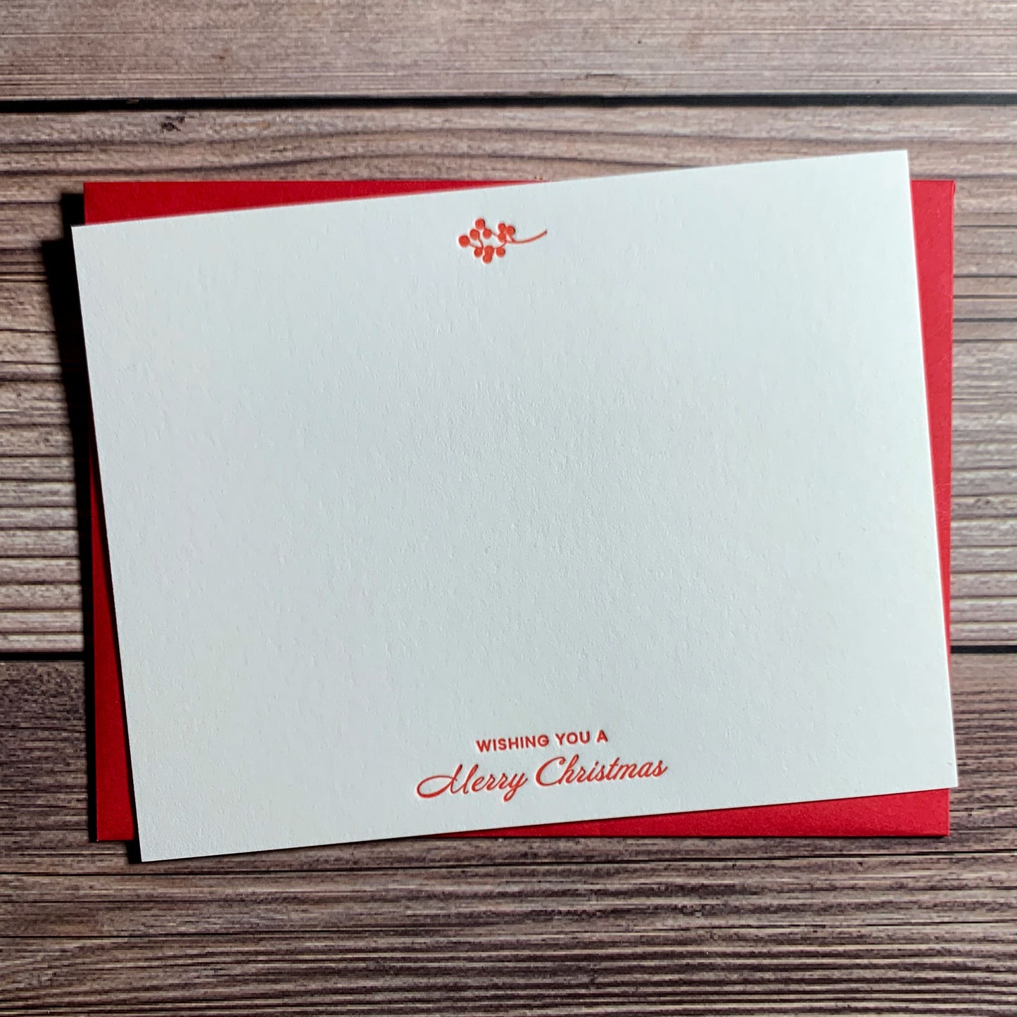 Christmas Berries Notecard Set. Merry Christmas Greeting Cards. Pack of 10.